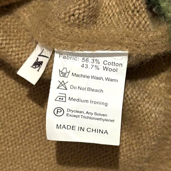 YESNO Graphic Fish Ocean Wool/Cotton Oversized Cozy Fall Sweater One Size - Picture 9 of 9